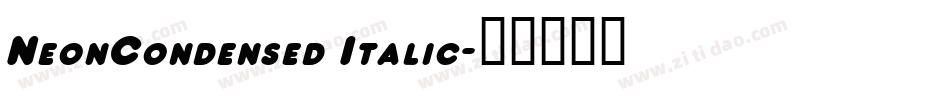 NeonCondensed Italic字体转换